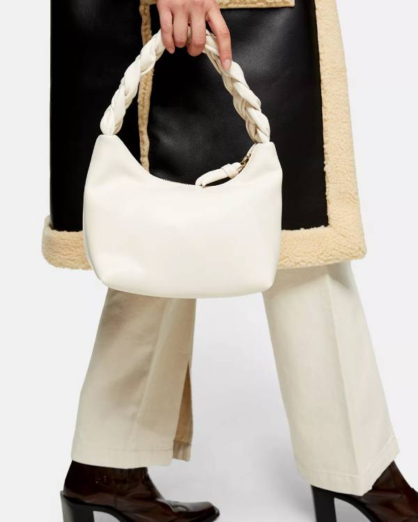 White Oversized Knot Hobo Bag